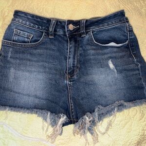 Victoria's Secret Distressed Blue Jean Shorts